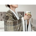 thumbnail image 3 of Tirrinia Sherpa Fleece Throw Blanket, Super Soft, Warm, Comfy Plush Fleece Throw Blankets and Throws for Bed, Couch or Cabin, Beige Buffalo Plaid, 50" x 60", 3 of 7