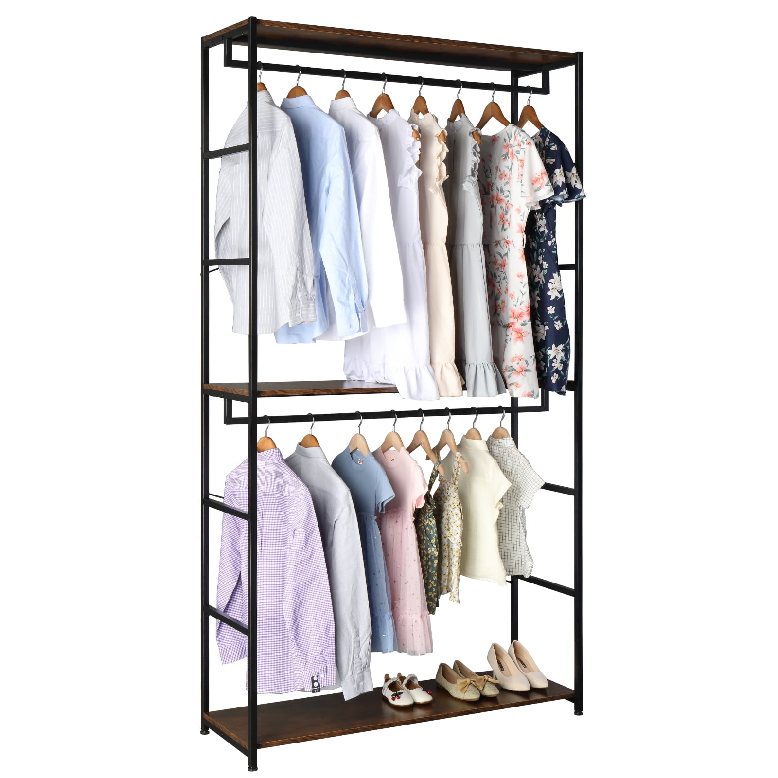 SalonMore Freestanding Closet Storage Organizer with Hanging Bars, 87.