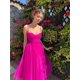 thumbnail image 3 of Vestido formal DANZMOON, rosa fucsia, línea A, longitud del té, 26 W, 3 of 7