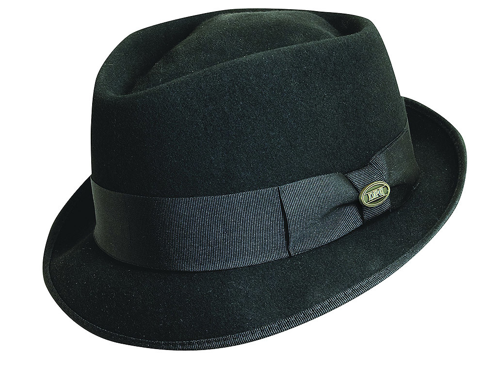 Men's Diamond Crown Wool Felt Hat BLACK L - image 1 of 1