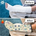thumbnail image 7 of Jiueut Dragonfly Leg Cast Covers Flower Childs Foot Cast Cover for Outdoors Size S Foot Cast Cover for Showering Kids Cast Sock Cover for Foot Men Foot Cast Shower Cover, 7 of 7