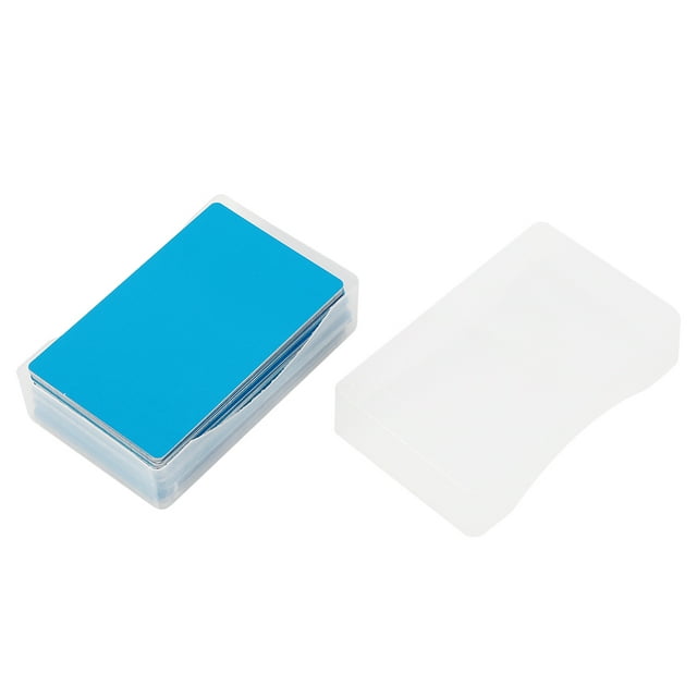 Metal Card Plate,50Pcs Blue 0.45mm Thicken Metal Card Stock Metal Business Card Finest Materials