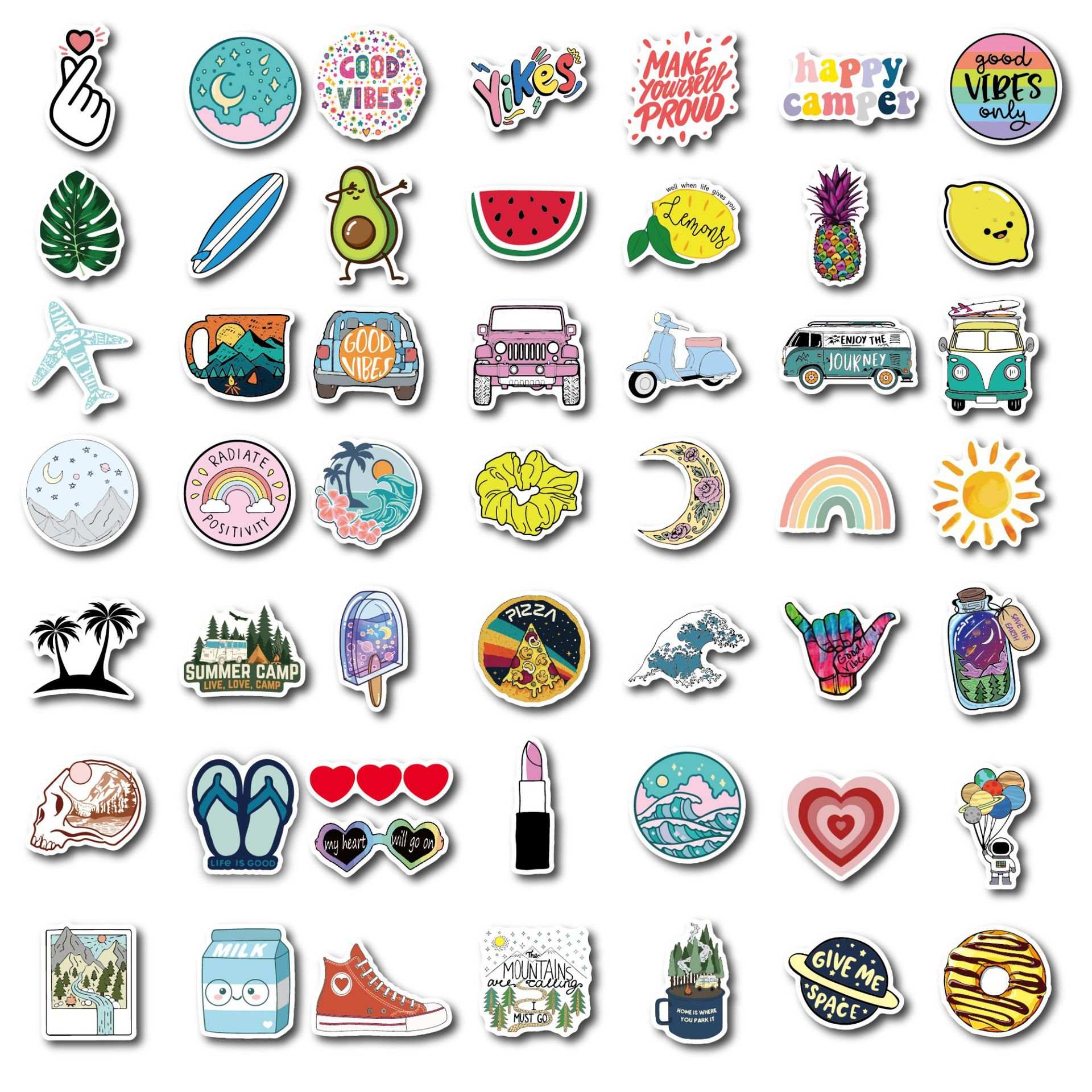 Stickers for Water Bottles - 100 PCS Cute, Premium Vinyl Aesthetic  Waterproof Stickers, Laptop Phone, Skateboard, Computer, Bumper, Luggage  Labels Gift Stickers Tags for Adults, Boys, Girls 