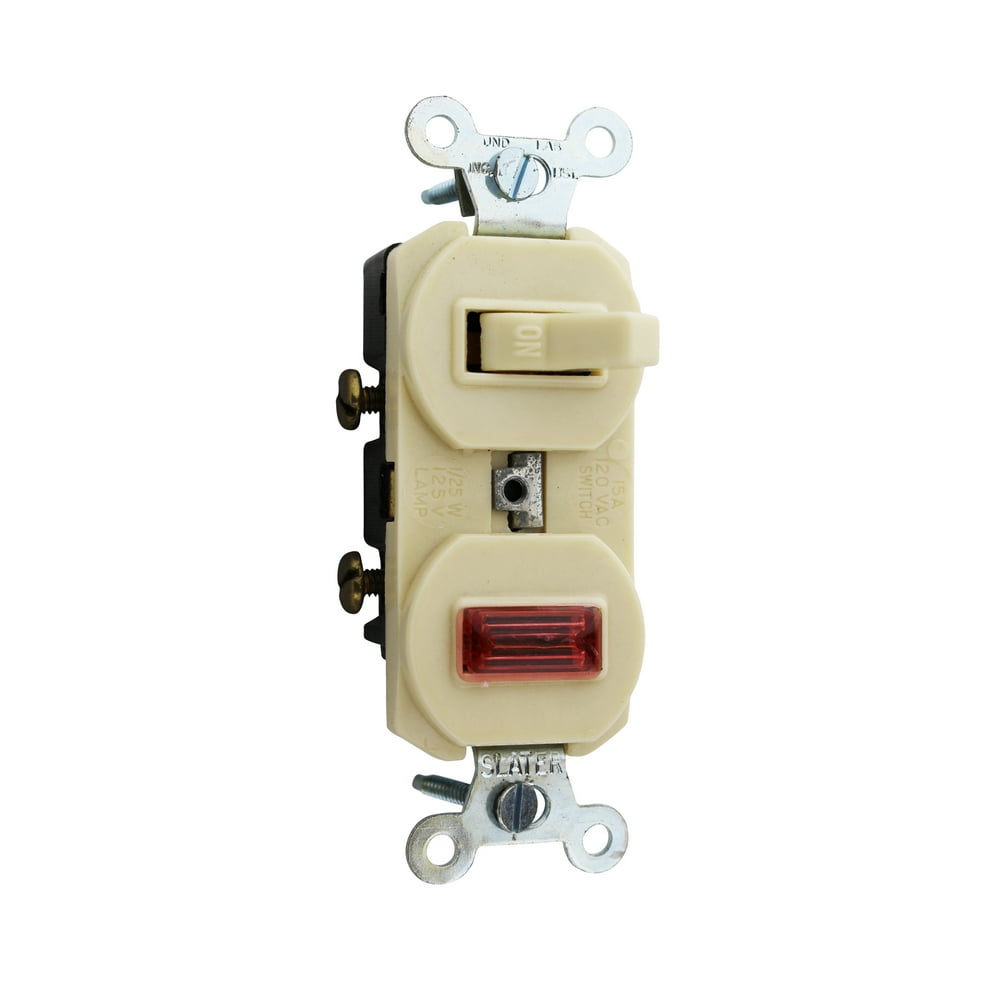 Slater Electric 692IV Single Pole Combo Switch Pilot Light 15A 120VAC