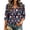Blue-C#30831HH, variant on Hearthz Christmas Shirts for Women 3/4 Sleeve Xmas Holiday Printed V Neck Womens Shirts Dressy Casual Plaid Snowflake Pattern Relaxed Fit Womens Tunic Tops