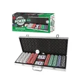 thumbnail image 1 of Tradeopia 500 Pieces Casino Poker Set With Aluminum Silver Case, 1 of 4