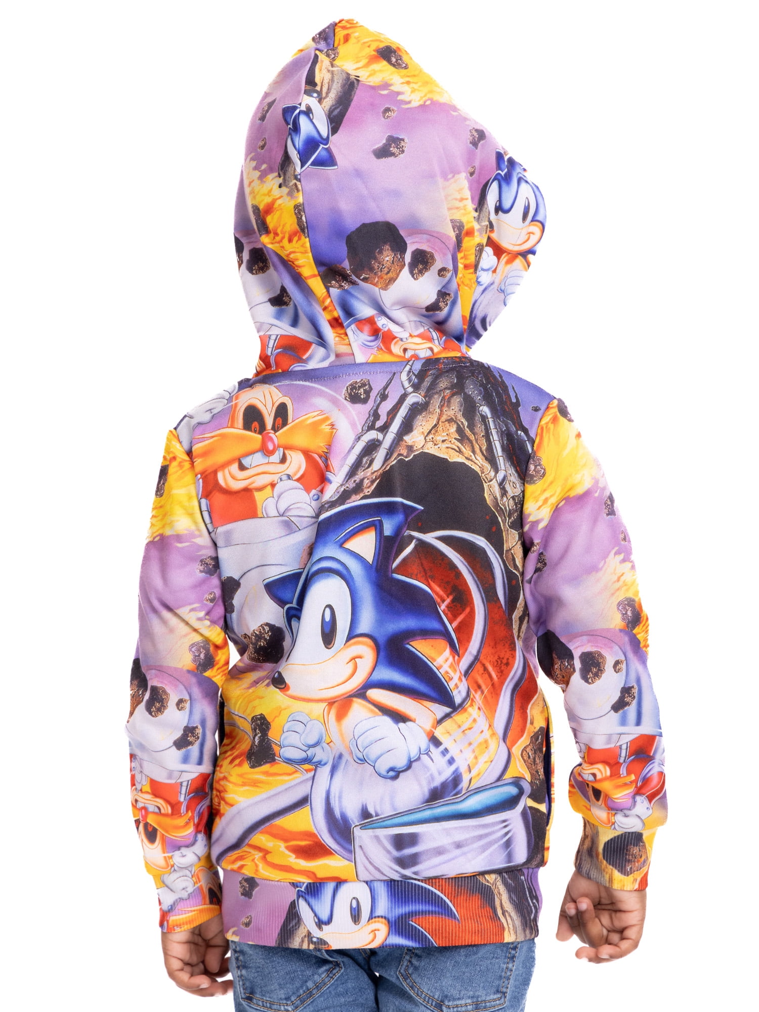 Sonic the Hedgehog Toddler Boy Sublimated Zip Up Hoodie and T-Shirt Set, Sizes 2T-5T