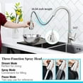 Touch Sensor Kitchen Sink Faucet, Single Lever, Brushed Nickel with