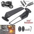 thumbnail image 2 of Compatible Suzuki Gsxr 600 750 1000 Gsx1300r Gsx650f Gsx-r Motorcycle Mirror Modified Wind Wing Adjustable Rotating Rearview Mirror, 2 of 5