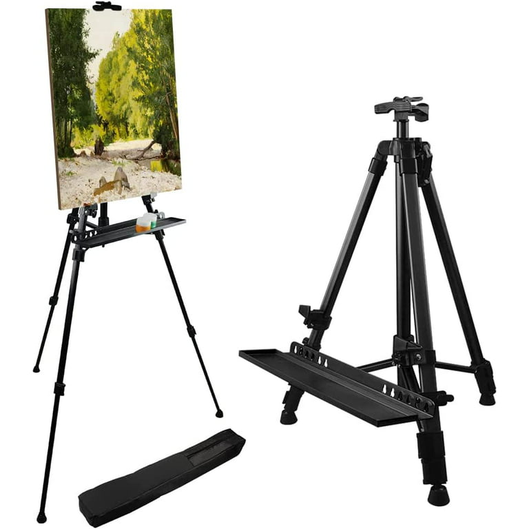 Reinforced Artist Easel Stand, Extra Thick Aluminum Metal Tripod