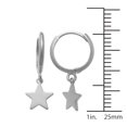 thumbnail image 5 of Anygolds 14K Real Solid Gold Star Drop Huggie Earrings -MOT46947W White Gold, 5 of 6