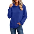 thumbnail image 2 of ClodeEU Women's Textured Hooded Drop Shoulder Long Sleeve Sweatshirt with Pockets,Casual Loose Fit Athletic Top ,Women's Plus L, 2 of 6