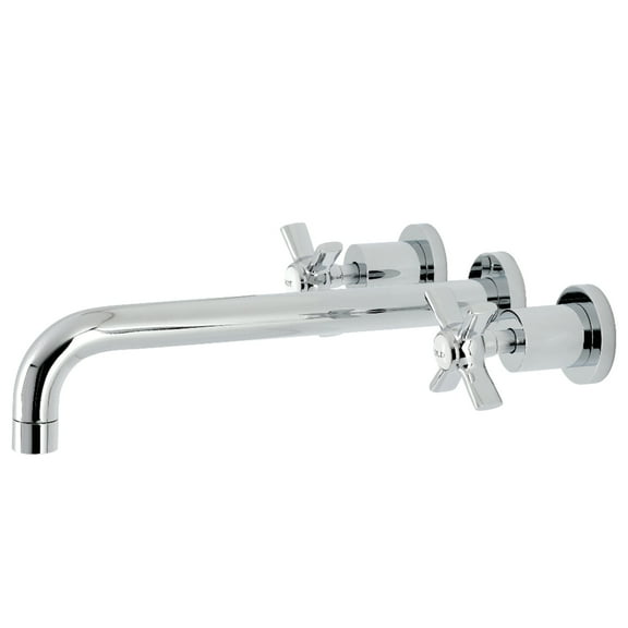 Kingston Brass KS8051ZX Millennium Two-Handle 3-Hole Wall Mount Roman Tub Faucet in Polished Chrome