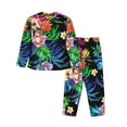 thumbnail image 2 of Disketp Pajamas Set Long Sleeve Sleepwear Womens Button Down Nightwear Pj Sets-Colorful Flowers, 2 of 9