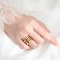 thumbnail image 2 of Kaydenana Gold Criss Cross Rings for Women Eternity Fashion Statement Stainless Steel High Polished Enhancer Finger Knuckle Jewelry for Gift, 2 of 6