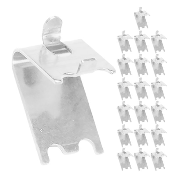 GOOHOCHY 20 piezas de clips para estantes de refrigerador, soportes metálicos para estantes, ganchos de soporte resistentes para congeladores industriales y comerciales, equipos de enseñanza y