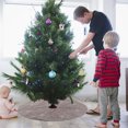 thumbnail image 4 of Fiudx Decoraciones navideñas para interiores Adornos navideños Falda para árbol de Navidad Falda para árbol impresa Decoración para árbol de Navidad para el hogar, 4 of 7