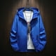 thumbnail image 2 of Men's Autumn Winter Casual Color Plus Size Hoodie Zipper Outdoor Sport Coat 3XL, 2 of 5