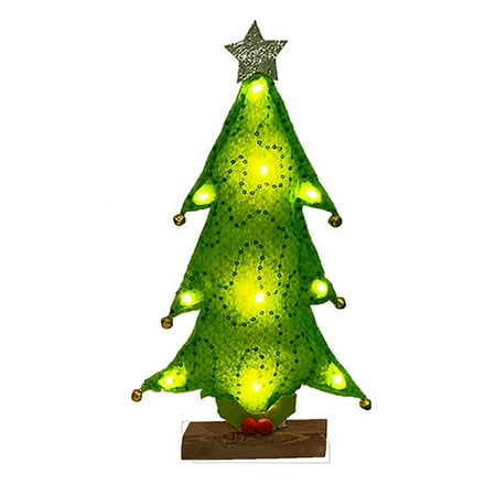 

Yoone Luminous Mini Christmas Tree Desktop Display Mold Night Light Party Decor Gift