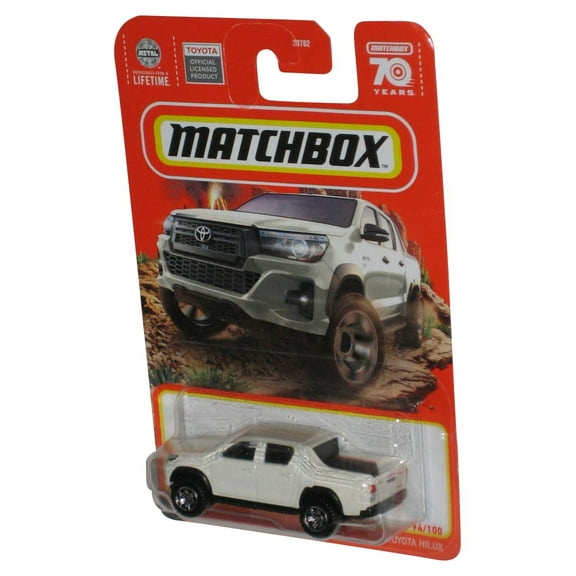 Matchbox Metal 70 Years 2018 White Toyota Hilux Toy Truck 94/100