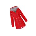 thumbnail image 1 of Hoodie Veste Femme Imperméable Imperméable Imperméable Outwear Manches Coupe-Vent Vestes Imperméables Rouge L, 1 of 4