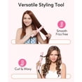 thumbnail image 5 of Pro Airflow Styler Curling Iron with 360° Vented Cool Air for Long-Lasting Curls, 1 Inch Hair Straightener and Curler 2 in 1, Dual Voltage, Adjustable Temps, Pink, 5 of 5
