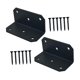 thumbnail image 1 of Soporte en L de ángulo recto de 90 grados, soporte de esquina multiusos, conector de esquina negro 2 set, 1 of 9