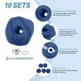 thumbnail image 3 of Rock Climbing Holds, 10 Pcs Climbing Rock Wall Grips with Single Holes for Playground Accessories, Blue-A, 3 of 7