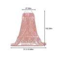 thumbnail image 3 of Mosquito Net Canopy for Girls, Princess Round Dome Sheer Bed Canopy, Twin Girls Bed Canopy Bed Decoration Pink, 3 of 5