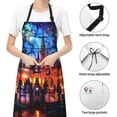 thumbnail image 6 of Cauagu Magical Stained Glass Castle Aprons with Pockets,Waterproof Apron for Women,Kitchen Cooking Apron Adjustable Bib Aprons Chef Apron for Cooking,Drawing,Crafting, 6 of 8