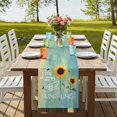 thumbnail image 4 of Table Runners 70 Inches Long Dress Scarves, Sunflowers Farmhouse Coffee/Dining/Kitchen Table Decor, Holiday Table Runner, Modern Bee You Are My Sunshine Green 13x70 Inch, 4 of 9