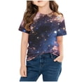 thumbnail image 6 of Auroural Girls Clothes 7-8 Shirts Toddler Kids Boys Girls Fashion Cute Round Neck Print Short Sleeve T-Shirt Girls Summer Loose Basic Tee, 6 of 9