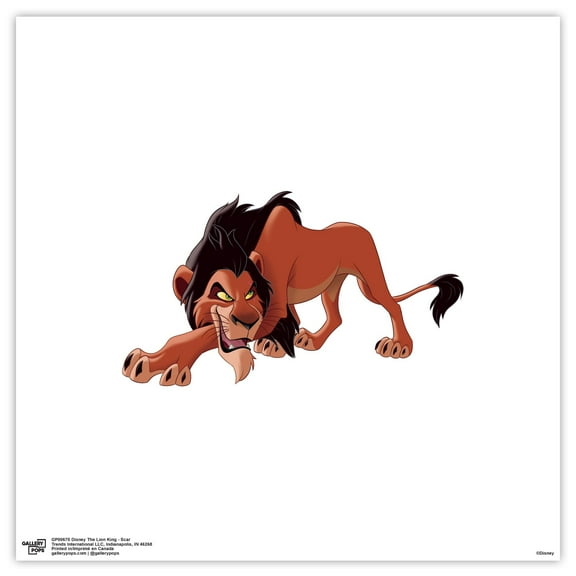 Gallery Pops Disney The Lion King - Scar Wall Art, Unframed Version, 12" x 12"