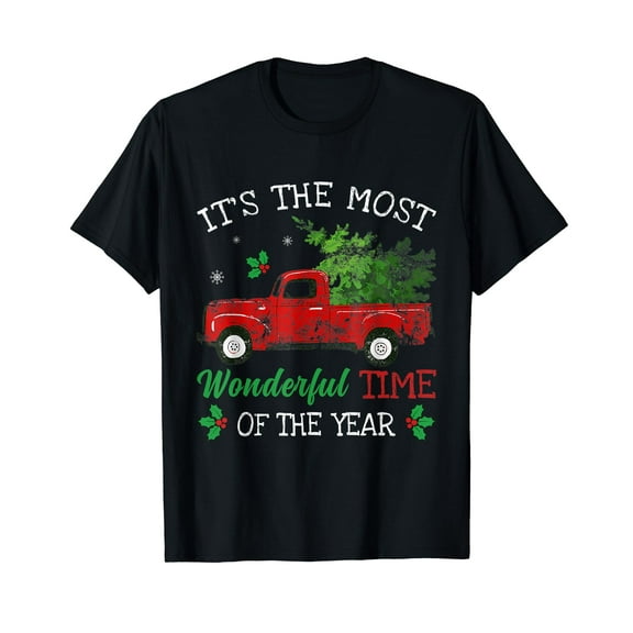 Christmas Red Truck It's The Most Wonderful Time Of The Year T-Shirt