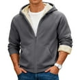 thumbnail image 2 of yuCgh Men's Winter Fleece Lined Hooded Jacket, Thickened Zip Up Coat with Multiple Pockets, Casual Outdoor Jacket for Cold Weather & Daily Wear,Dark Gray,XL, 2 of 7
