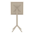 thumbnail image 4 of Luxury Commercial Living 42.5" Taupe Brown Folding Square Outdoor Patio Bar Table, 4 of 8