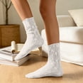thumbnail image 5 of Naotn Womens Lace Mesh Socks Floral Embroidery Stretchy Breathable Daily Dance Casual Dress Ankle Socks, 5 of 9