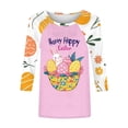 thumbnail image 5 of BiZtdJrK Easter Shirt for Women Loose Casual Bunny Rabbit Print Casual Round Neck Tee Shirts 2025 Spring 3/4 Sleeve T-Shirt Tops Hot Pink XXL Holiday Sales, 5 of 6