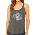 thumbnail image 1 of LA Pop Art Women's Word Art Flowy Tank Top - Chimpanzee, 1 of 2