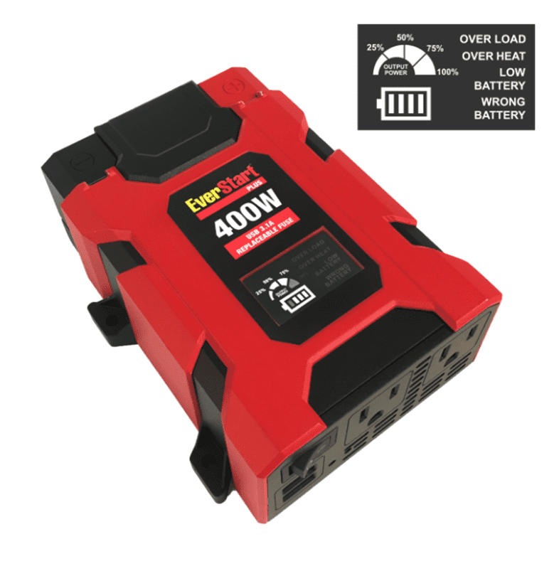 Ever Start 750 Watts Inverter with Digital Display and Multiple USB and