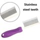 thumbnail image 2 of Peine de pelo para mascotas Peine de aseo para mascotas Peine de dientes largo de acero inoxidable para perros Cats1pcs JAMW Sencillez, 2 of 5
