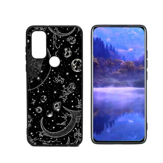 Compatible with Motorola Moto G Pure Phone Case, Moon Case Men Women, Flexible Silicone Shockproof Case for Motorola Moto G Pure