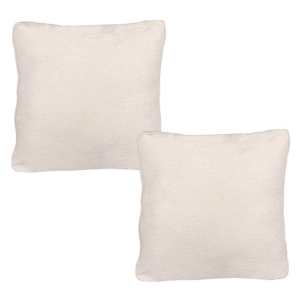 Cojín Decorativo ZIta cuadrado grande Set de 2 Crema