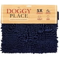 thumbnail image 1 of GFDYREE - Ultra Absorbent Microfiber Chenille Dog Bath Shammy Towel with Hand Pockets, Durable, Quick Drying, Washable, Prevent Mud Dirt (Color: Navy Blue), 1 of 7