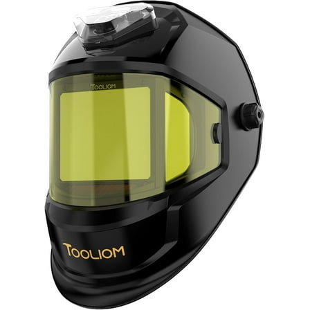 TOOLIOM Auto Darkening Welding Helmet with Panoramic Viewing Welding Mask Type-C Charging & Solar/Rechargeable Battery Powered Welder Hood for TIG MIG CUT Grind