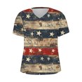 thumbnail image 4 of Inverlee 4th of July Shirts for Women Casual Patriotic Red White and Blue Graphic Tshirts Loose Fit Short Sleeve Tees Soft V Neck Blouses Tops, 4 of 4