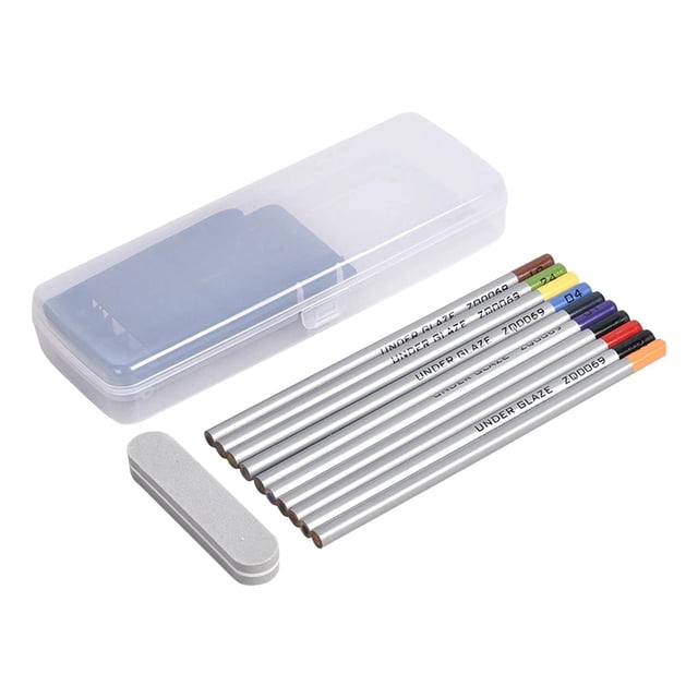 Underglaze Pencil Coloring Pencil Set Art Supplies Stationery 10Pcs Multicolor Drawing Pencils for Pottery Greenware Ceramic Projects