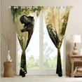 thumbnail image 4 of 3D Dinosaur Curtains 30%-50% Blackout ,Wild Safari Jungle Animals Curtains & Drapes Dinosaur Bedroom Decor,Dino Curtains Tropical Plant Window Curtain 2 Panels 52"Wx84"L, 4 of 6