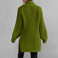 thumbnail image 4 of Long Sleeve Turtleneck Sweater Women Winter Pullover Polyester Knit Top Loose Fit Cable Weaving Comfortable Winterwear, 4 of 9