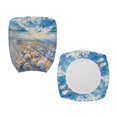 thumbnail image 3 of HELLHERO Beach Starfish Seashell Print Computer Office Chair Cover, Protective Universal Office Chairs Cushion Backrest Cover, Easy to Clean, Blue, 3 of 7
